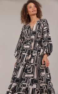 Eb Ive: Elsie maxi dress -geo