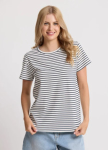 classic tee navy and white stripe