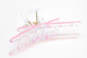 Sunglasses: Pink cross claw clip