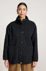 Outerwear: Sansi quilted jacket - black