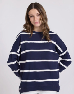 Newport sweat navy stripe