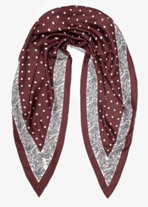 Accessories: Triangle scarf - merlot spot