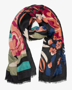 Graphic bloom scarf