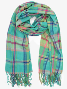 Matcha plaid scarf