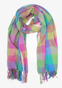 Accessories: Confetti check scarf