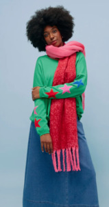 Accessories: Monterosa 2 tone scarf - hot pink