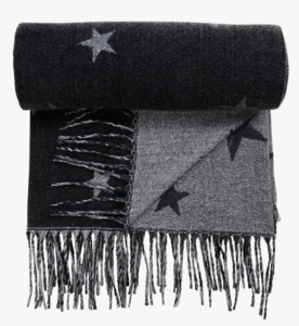 Accessories: Boston star scarf - charcoal