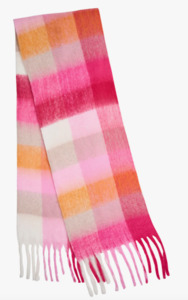Niseko check scarf pink