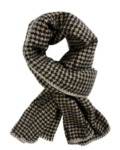 Cassidy houndstooth scarf - charcoal
