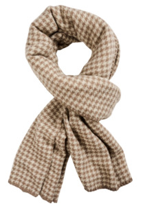 Accessories: Cassidy houndstooth scarf - ivory