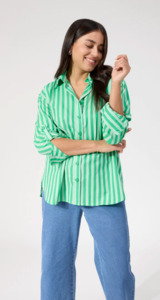 Monterosa stripe shirt - green