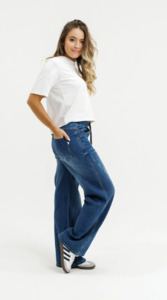 Palazzo jeans blue wash