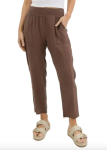 Sybil linen pant choco