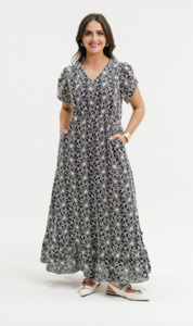 Greta dress black champagne