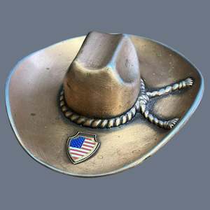 Cast in Copper Texas Ten-Gallon Hat Novelty Ashtray