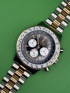 Products: Guionnet Flighttimer Chronograph SS/RG Plated with box