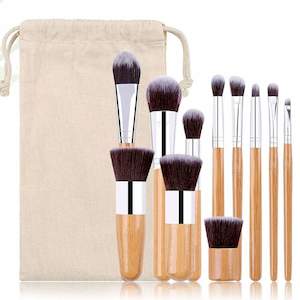Health & Beauty Personal Care Cosmetics: Bamboo Makeup Brush 11pc Set