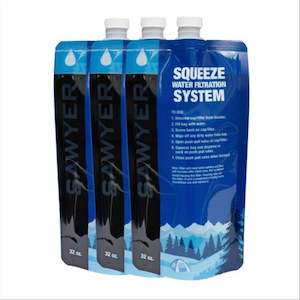 Water Filters: Sawyer Squeezable Pouches