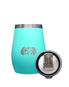 Toadfish Non-tipping 10oz Insulated Stainless Steel Wine Tumbler With Easy Slide Lid