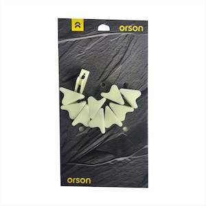 Tent Rope Tensioners Or Adjusters: Orson Glow in the Dark Triangle Tensioners For 1-2mm Guy Rope - 10 Pack
