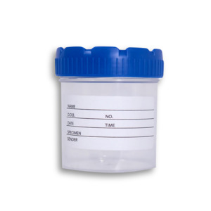 60/70ml sterile Sample container PP, HDPE Lid, Labelled and Non-Labelled - Interlab NZ