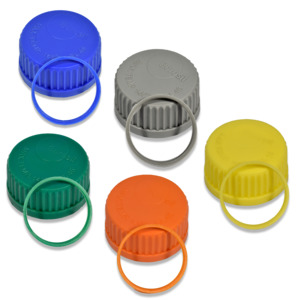 Screw Caps and Pouring Ring for Reagent Bottles. GL-45 - Interlab NZ