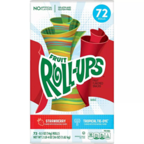 Dated: DATED  - April 24  Fruit Roll Up Variety pack 72ct