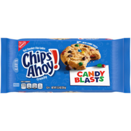 Cookies Biscuits: Nabisco Chips Ahoy! Candy Blasts Choc Chip Cookies (351g)