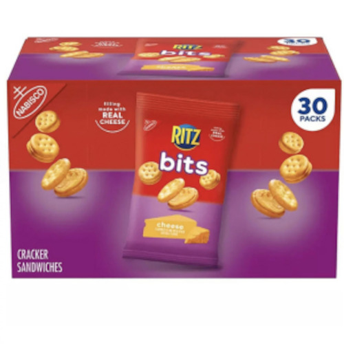 Grocery: RITZ Bits Cheese Sandwich Crackers (1.5oz) 42g x 30ct