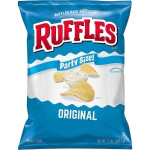 Chips: Ruffles Original Potato Chips Party Size Bag 15.625oz  (442g)