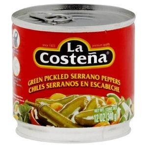 La Costena Pickled Serrano Peppers 340g