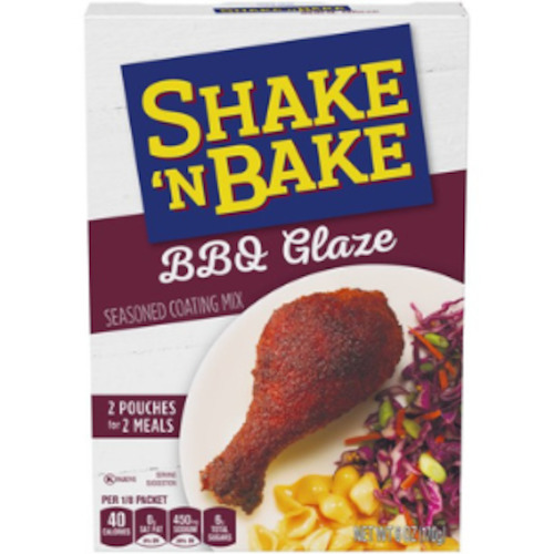Seasonings: Shake n Bake BBQ Glaze Coating Mix 2pk (Dated 11 April 24)
