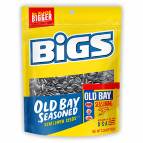 Sunflower Seeds: Bigs OLD BAY SEASONED shelled Sunflower Seeds 152g (5.35oz)