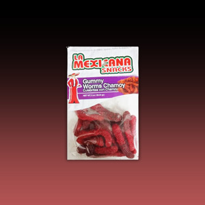 La Mexicana 3oz Gummy Worms with Chamoy 3oz Bag