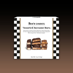 See's Candies Assorted Awesome Bars 4pk Box