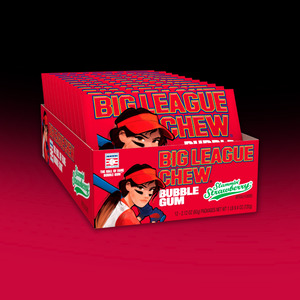 Gum Mints: DATED - Oct 2025 Big League Chew Slammin' Strawberry 12ct