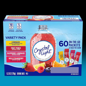 Sachet Drinks: Crystal Light OTG Variety Pack 60ct (6.03oz)