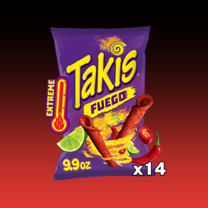 Snacks Crackers: DATED - Nov 2025 Takis Fuego 9.9oz (280g) x14