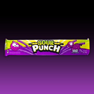 Confectionery: Sour Punch GRAPE Straws 2oz