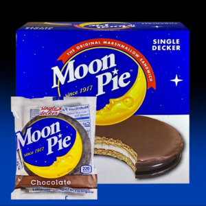 Chocolates: Moon Pie Chocolate SINGLE Decker Marshmallow Sandwich Pie 2oz (57g) x 12ct