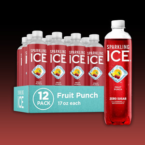 DATED - DEC 2025 Sparkling ICE - Fruit Punch Flavoured Sparkling Water 17oz (500ml) 12ct