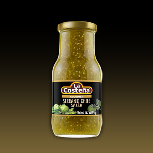La Costena Courment Serrano Chile Salsa 16.7oz (475g)