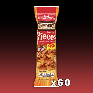 Snyder's HOT BUFFALO WING Pieces 2.25oz (63.8g) 60ct