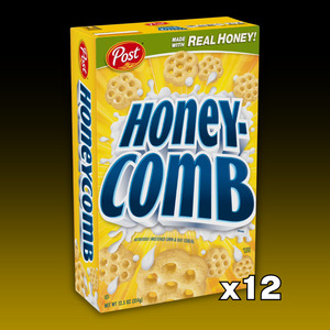Cereal: Post Honeycomb Breakfast Cereal 354g 12ct