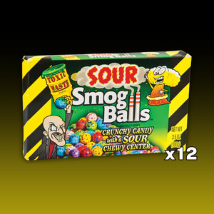 Toxic Waste Sour Smog Ball THEATER BOX 12ct