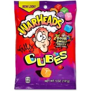 Candy Packets: WarHeads Sour Chewy  Cubes Candy Packet