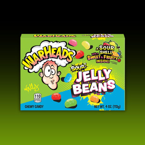 Candy Packets: WarHeads Sour Jelly Beans Theatre Box BBD AUG 2025