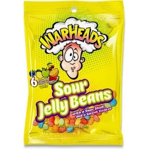 Candy Packets: WarHeads Sour Jelly Beans Peg Bag