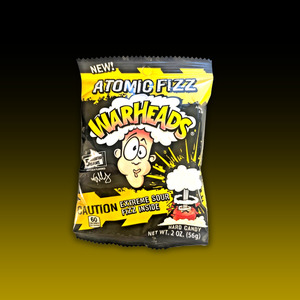 WarHeads Atomic FIZZ Hard Candy Peg Bag 2oz (57g)