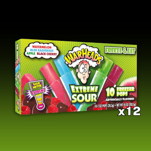 WarHeads - Extreme Sour 10 Freezer Pops (283.5g) 12ct